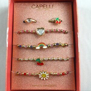 CAPELLI NEW YORK & BALLET Necklace, Bracelets and Rings Bundle Set